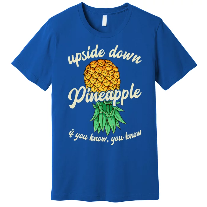 Vintage Upside Down Pineapple Subtle Swinger Gift Premium T-Shirt