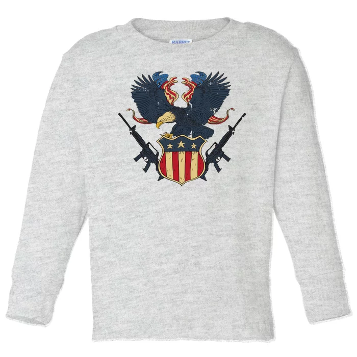 Veteran USA Eagle Toddler Long Sleeve Shirt