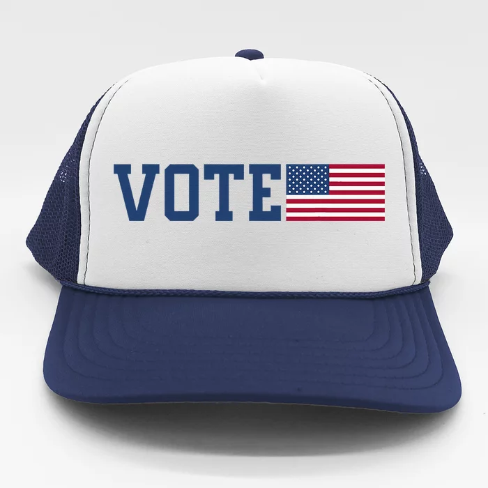 Vote Usa Election Patriotic American Flag Voting Trucker Hat