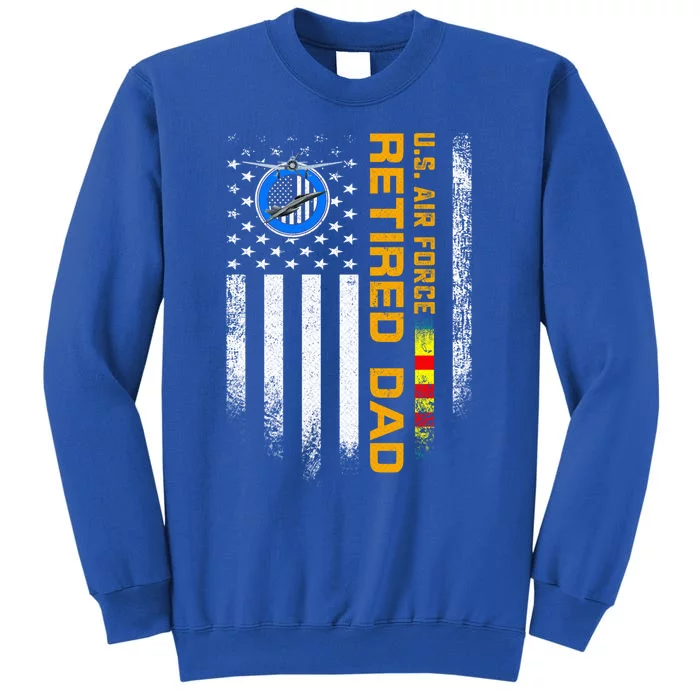 Vintage Usa Flag Us Air Force Vietnam Veteran Retired Dad Cute Gift Sweatshirt