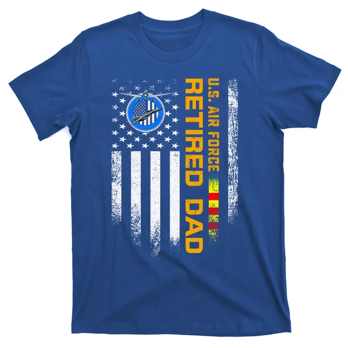 Vintage Usa Flag Us Air Force Vietnam Veteran Retired Dad Cute Gift T-Shirt