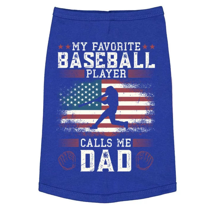 Vintage Usa Flag Design My Favorite Baseball Player Cool Gift Doggie Tank