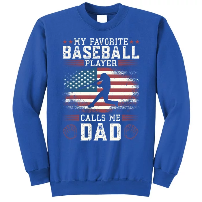 Vintage Usa Flag Design My Favorite Baseball Player Cool Gift Sweatshirt