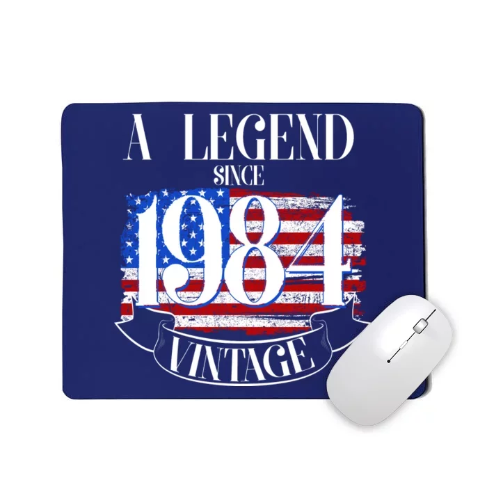 Vintage Usa Flag A Legend Since 1984 40th Birthday Mousepad