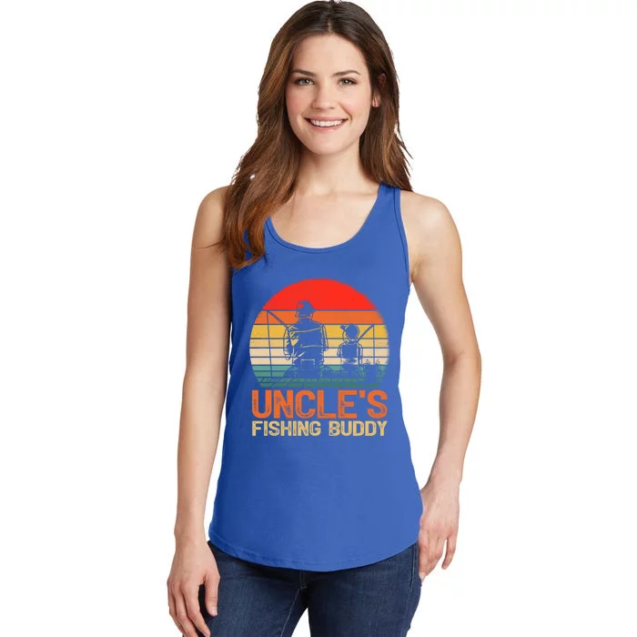 Vintage Uncle's Fishing Buddy Fishing Father's Day Gift Ladies Essential Tank