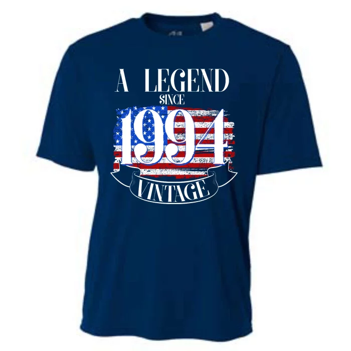 Vintage Usa Flag A Legend Since 1994 30th Birthday Cooling Performance Crew T-Shirt