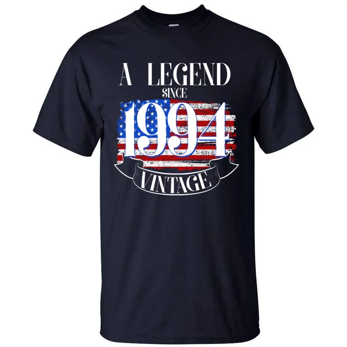 Vintage Usa Flag A Legend Since 1994 30th Birthday Tall T-Shirt