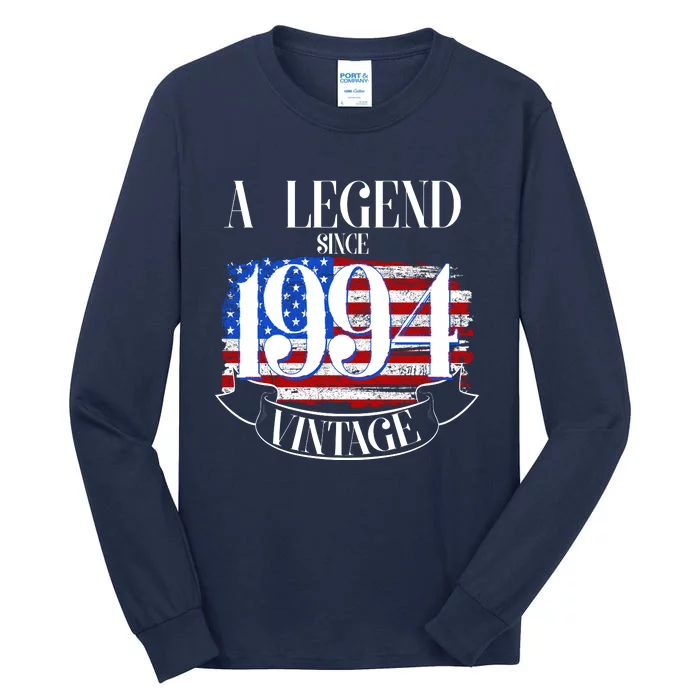 Vintage Usa Flag A Legend Since 1994 30th Birthday Tall Long Sleeve T-Shirt