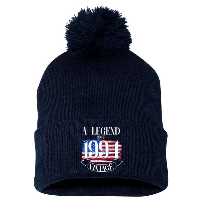 Vintage Usa Flag A Legend Since 1994 30th Birthday Pom Pom 12in Knit Beanie