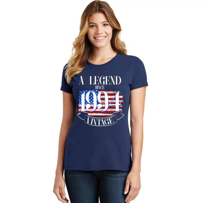 Vintage Usa Flag A Legend Since 1994 30th Birthday Women's T-Shirt