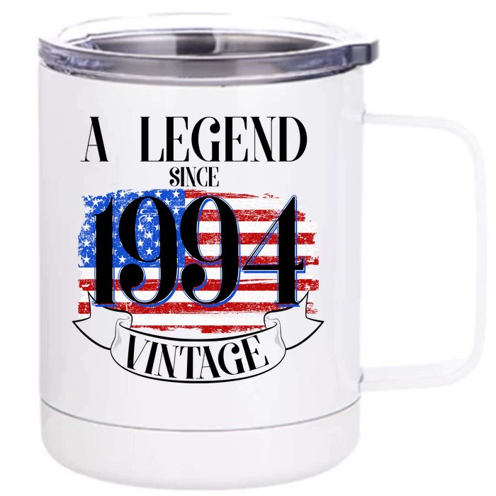 Vintage Usa Flag A Legend Since 1994 30th Birthday Front & Back 12oz Stainless Steel Tumbler Cup