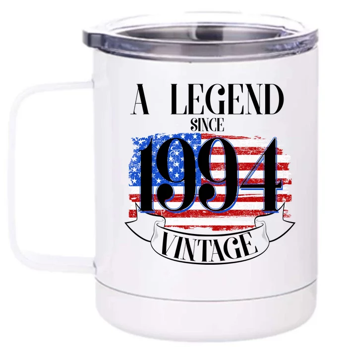 Vintage Usa Flag A Legend Since 1994 30th Birthday Front & Back 12oz Stainless Steel Tumbler Cup