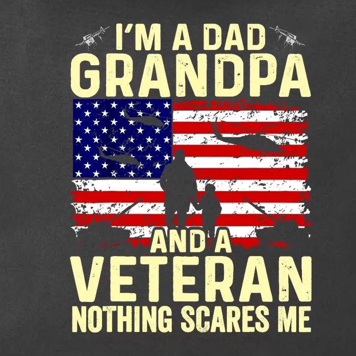 Veteran Us Flag Im A Dad Grandpa And Veteran Fathers Day Gift Zip Tote Bag