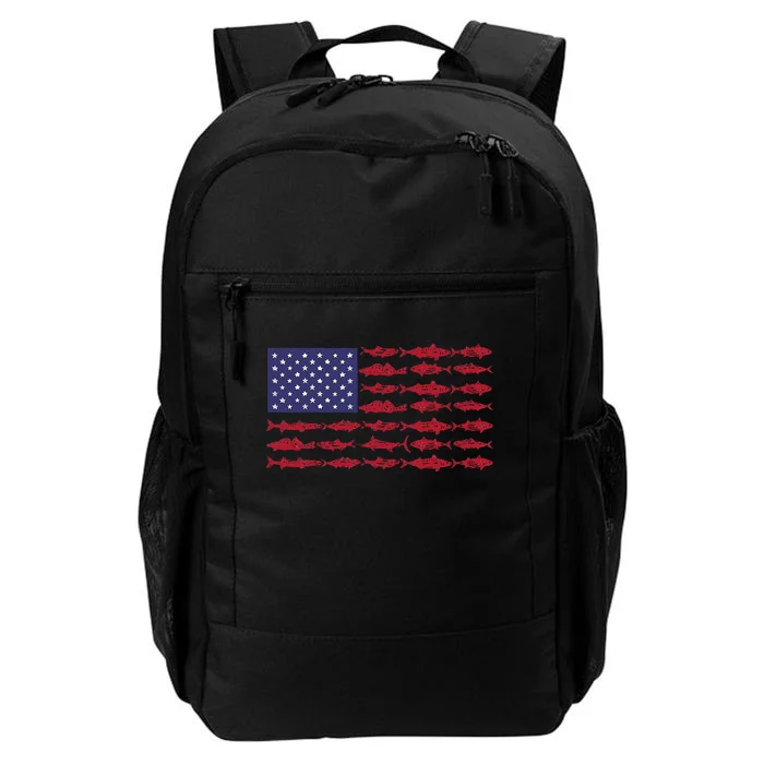 Vintage USA Fish American Flag Fishing Gifts ABS001 Daily Commute Backpack