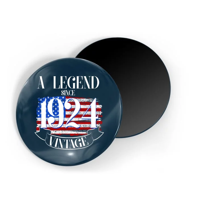 Vintage Usa Flag A Legend Since 1924 100th Birthday Magnet