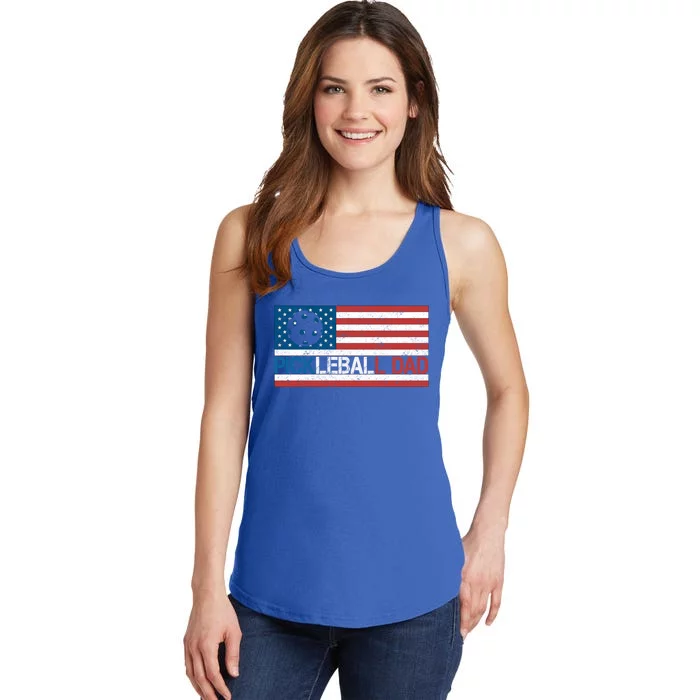 Vintage Us Flag Pickleball Player Design Paddleball Lover Gift Ladies Essential Tank