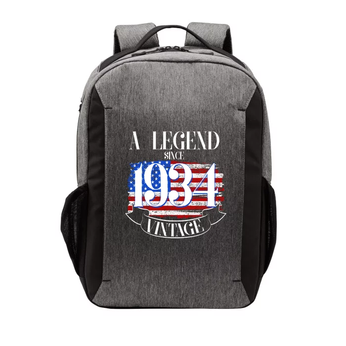 Vintage Usa Flag A Legend Since 1934 90th Birthday Vector Backpack