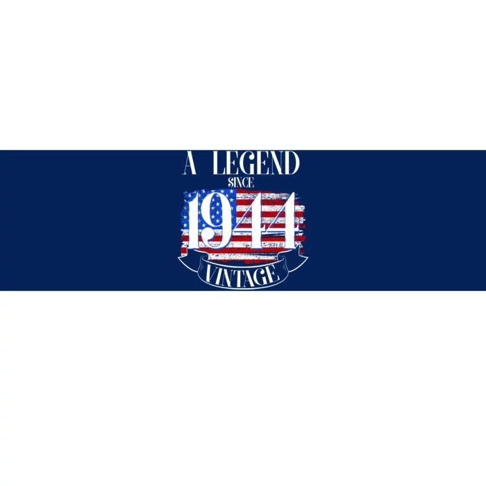 Vintage Usa Flag A Legend Since 1944 80th Birthday Bumper Sticker