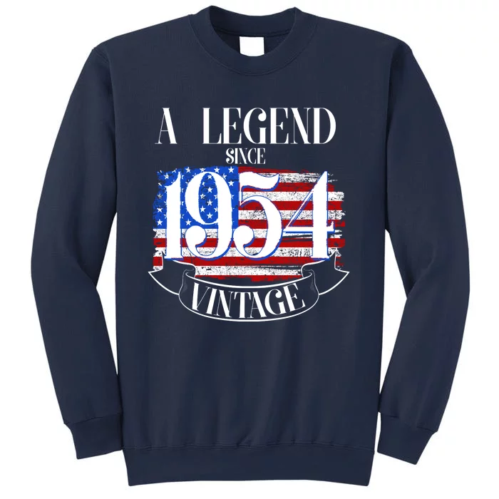 Vintage Usa Flag A Legend Since 1954 70th Birthday Sweatshirt