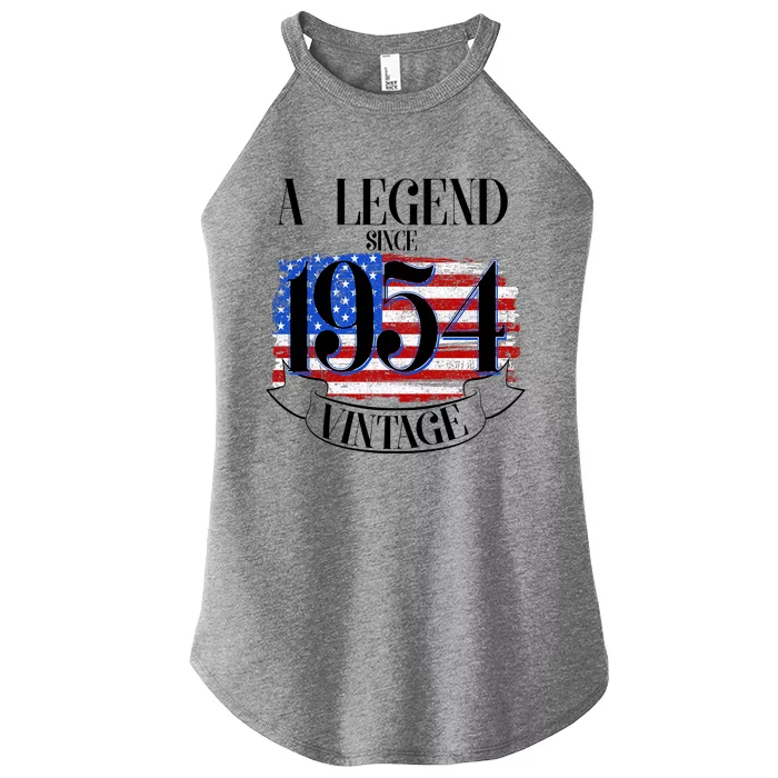 Vintage Usa Flag A Legend Since 1954 70th Birthday Women’s Perfect Tri Rocker Tank