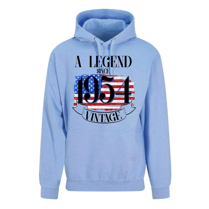 Vintage Usa Flag A Legend Since 1954 70th Birthday Unisex Surf Hoodie