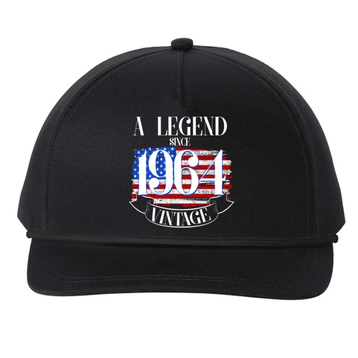 Vintage Usa Flag A Legend Since 1964 60th Birthday Snapback Five-Panel Rope Hat