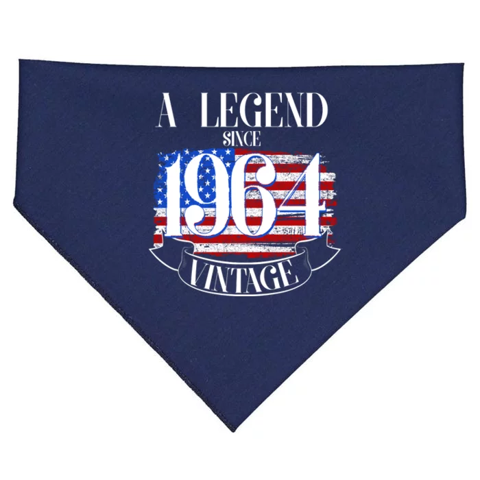 Vintage Usa Flag A Legend Since 1964 60th Birthday USA-Made Doggie Bandana