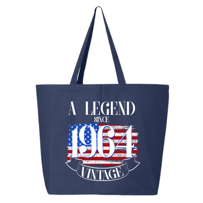 Vintage Usa Flag A Legend Since 1964 60th Birthday 25L Jumbo Tote