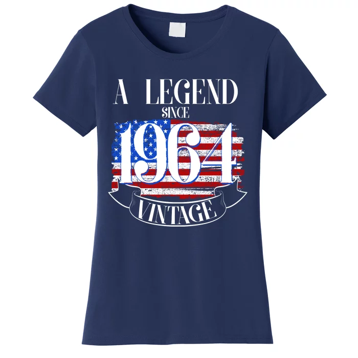 Vintage Usa Flag A Legend Since 1964 60th Birthday Women's T-Shirt