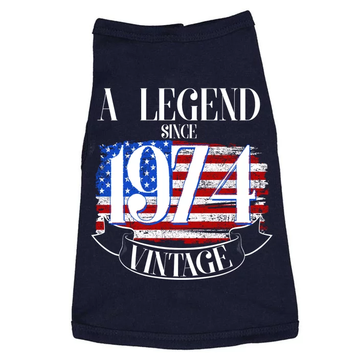 Vintage Usa Flag A Legend Since 1974 50th Birthday Doggie Tank