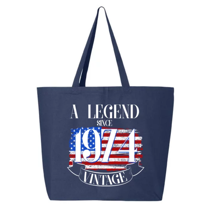 Vintage Usa Flag A Legend Since 1974 50th Birthday 25L Jumbo Tote