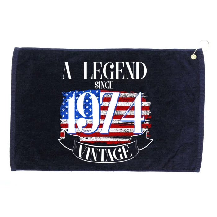 Vintage Usa Flag A Legend Since 1974 50th Birthday Grommeted Golf Towel