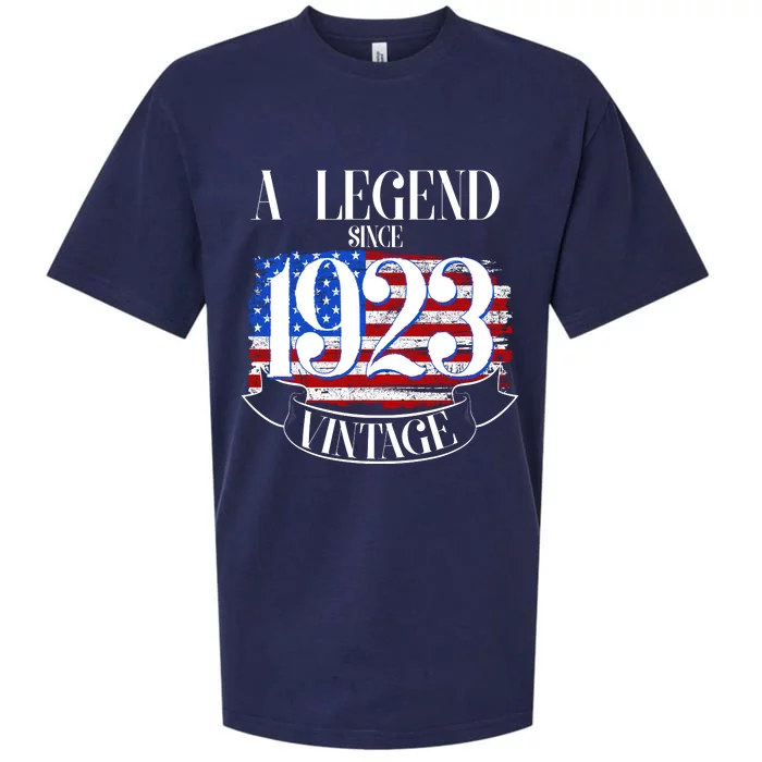 Vintage USA Flag A Legend Since 1923 100th Birthday Sueded Cloud Jersey T-Shirt