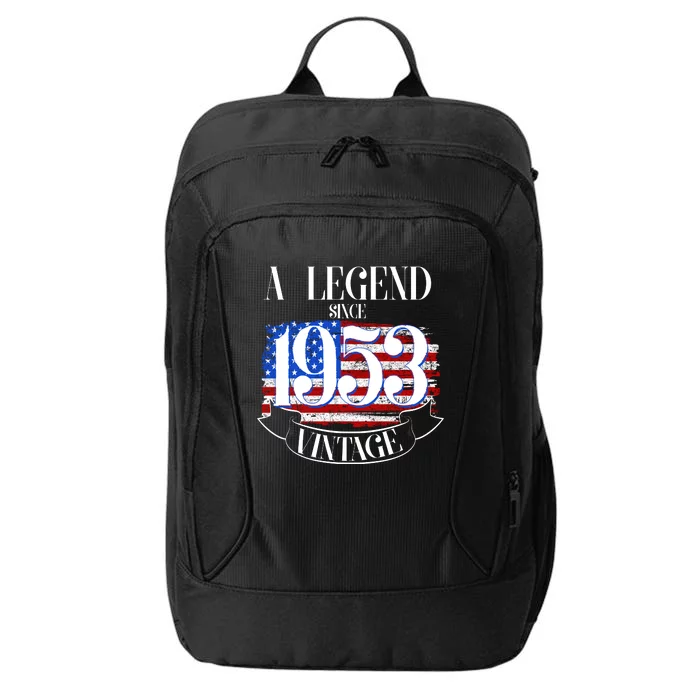 Vintage USA Flag A Legend Since 1953 70th Birthday City Backpack