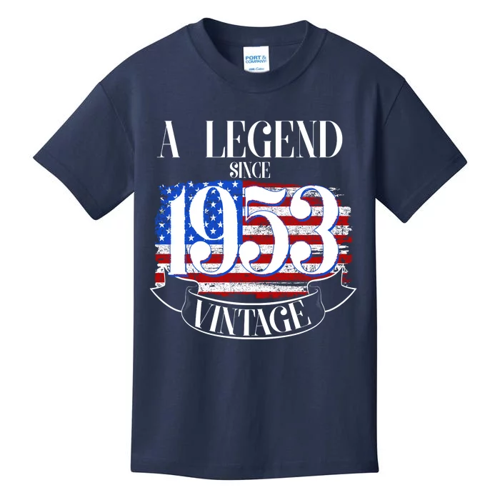 Vintage USA Flag A Legend Since 1953 70th Birthday Kids T-Shirt