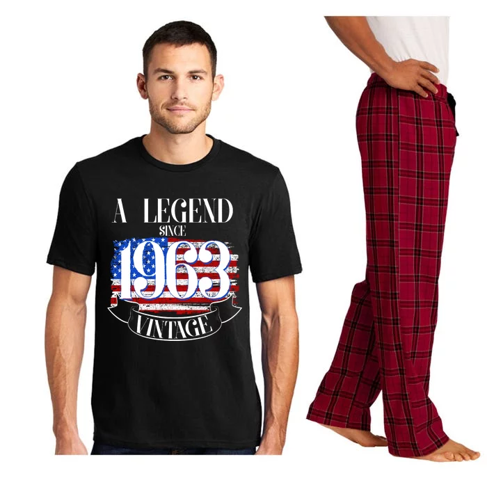 Vintage USA Flag A Legend Since 1963 60th Birthday Pajama Set