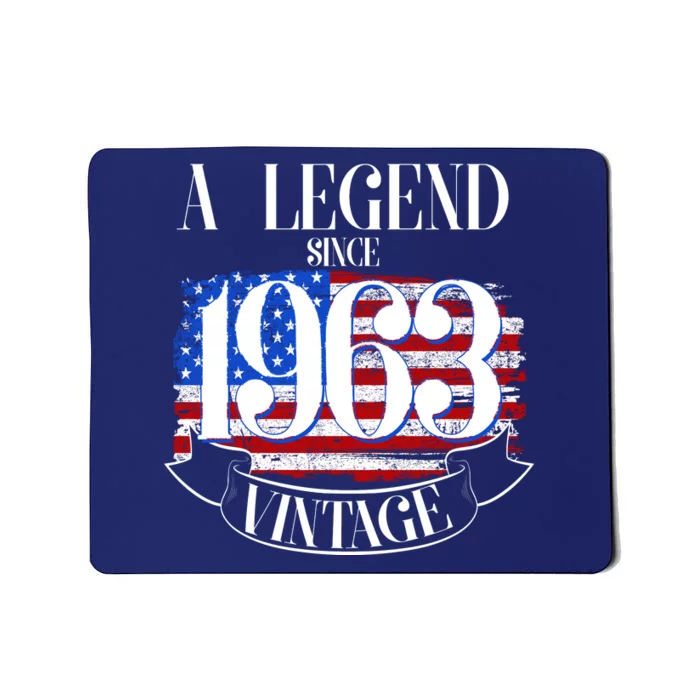 Vintage USA Flag A Legend Since 1963 60th Birthday Mousepad