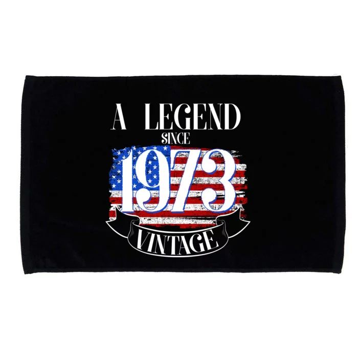 Vintage USA Flag A Legend Since 1973 50th Birthday Microfiber Hand Towel