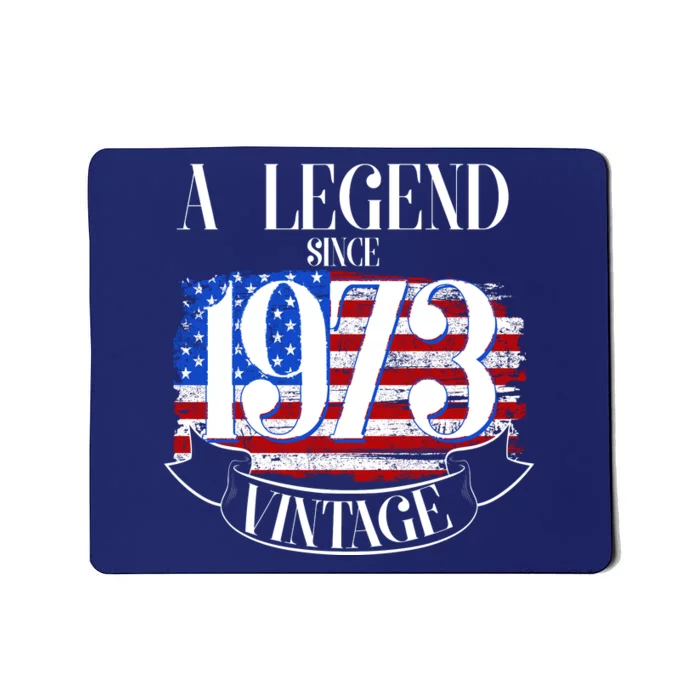 Vintage USA Flag A Legend Since 1973 50th Birthday Mousepad