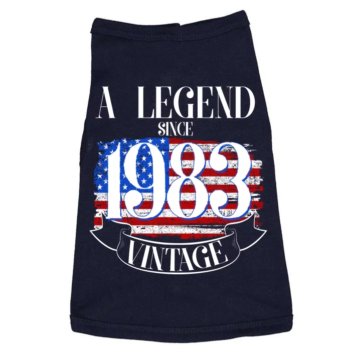 Vintage USA Flag A Legend Since 1983 40th Birthday Doggie Tank