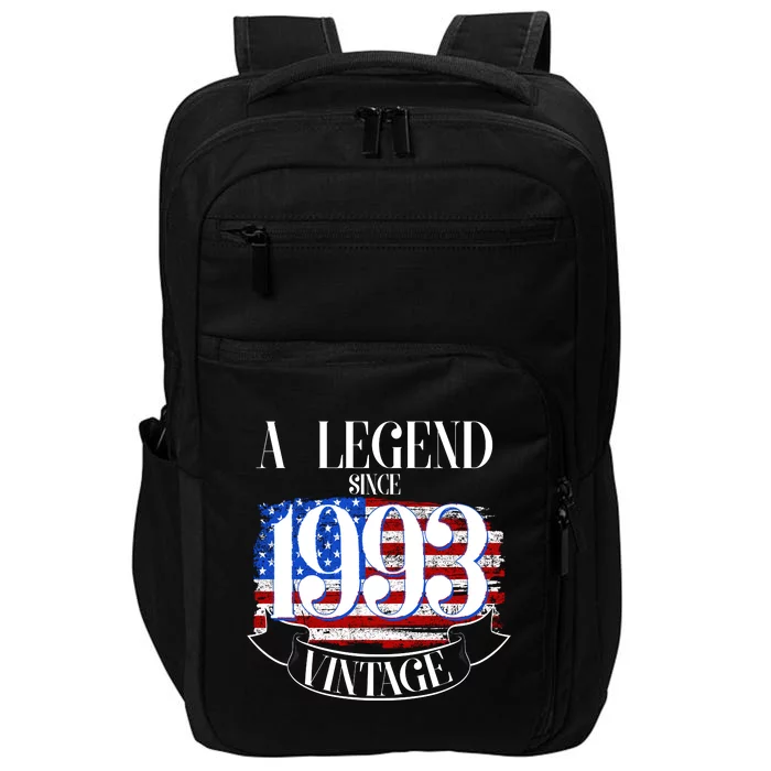 Vintage USA Flag A Legend Since 1993 30th Birthday Impact Tech Backpack