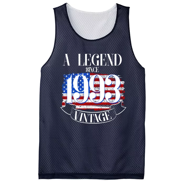 Vintage USA Flag A Legend Since 1993 30th Birthday Mesh Reversible Basketball Jersey Tank