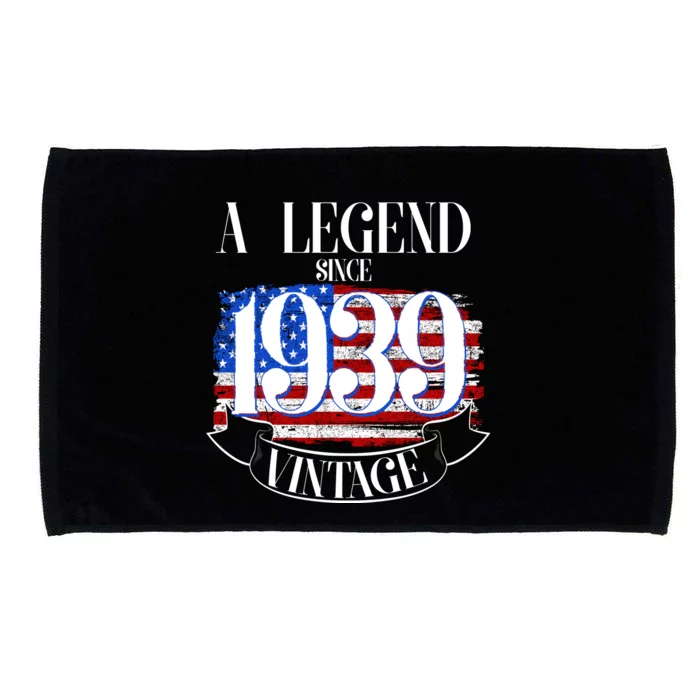 Vintage Usa Flag A Legend Since 1939 Birthday Microfiber Hand Towel