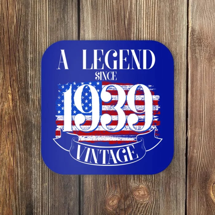 Vintage Usa Flag A Legend Since 1939 Birthday Coaster