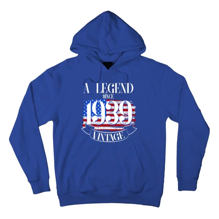 Vintage Usa Flag A Legend Since 1939 Birthday Tall Hoodie