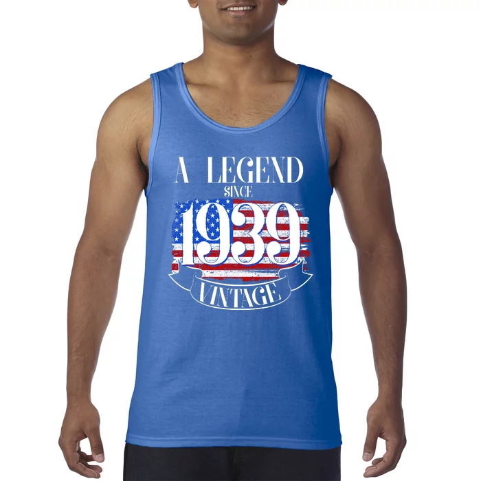 Vintage Usa Flag A Legend Since 1939 Birthday Tank Top