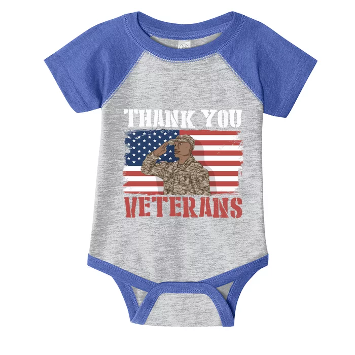 Veteran Us Flag Patriotic Soldier American Memorial Day Gift Infant Baby Jersey Bodysuit