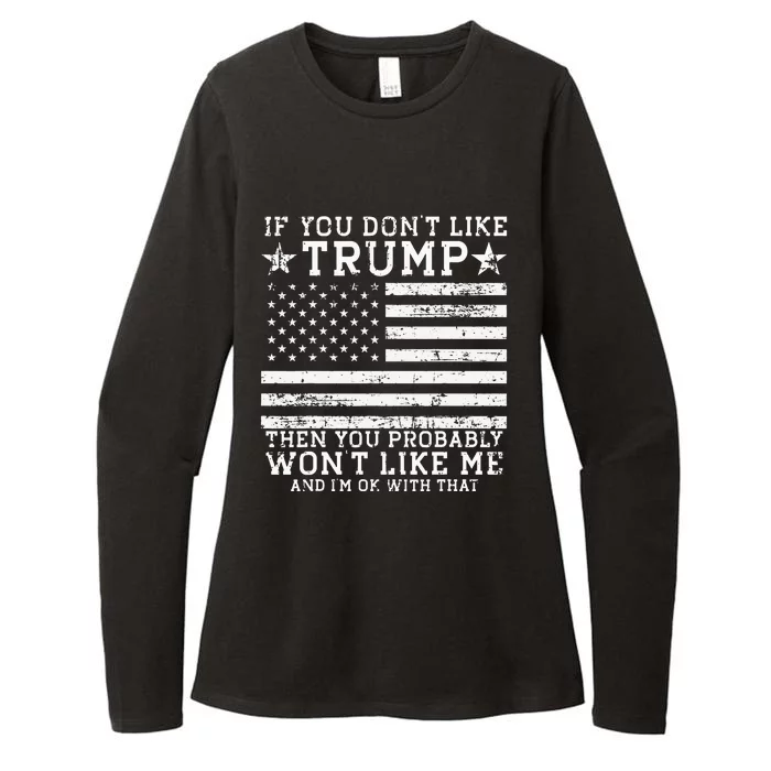 Vintage USA Flag if you don't like trump then you probably Womens CVC Long Sleeve Shirt