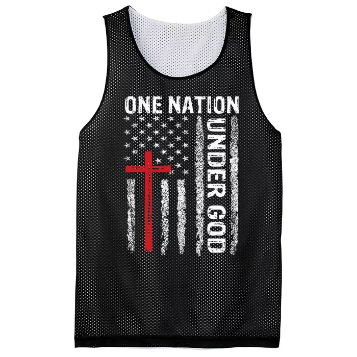 Vintage USA Flag Christian Faith Family Freedom Mesh Reversible Basketball Jersey Tank