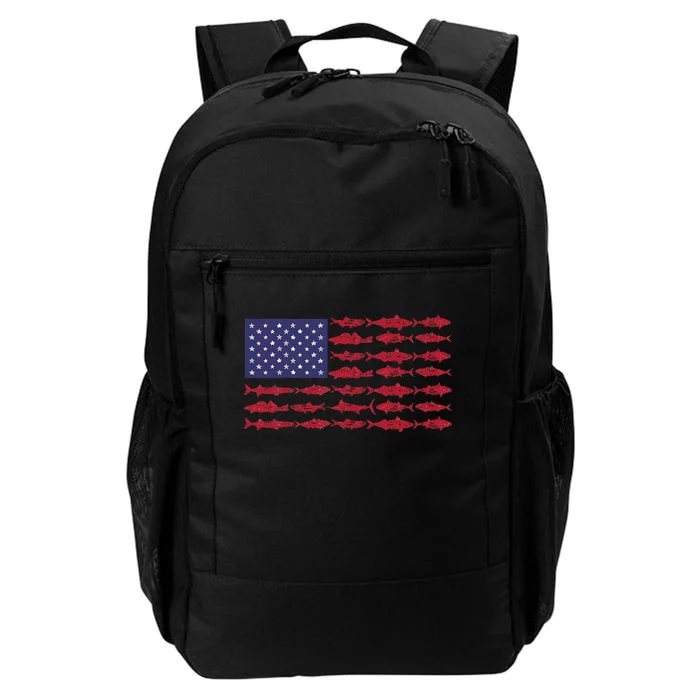 Vintage USA Fish American Flag Fishing Gifts ABS001g Daily Commute Backpack